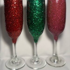 Wine Glitter Glasses